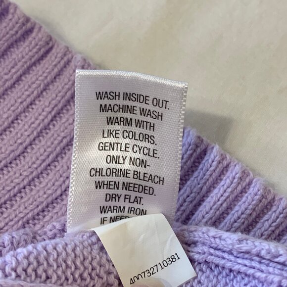 Croft&Barrow Sweater. Women. 100% Cotton. Purple. Size XL. - Picture 8 of 9